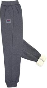 img 4 attached to Winter Warm Jogger Pant for Boys and Girls with Fleece Lining and Elastic Waist - AMEBELLE Sweatpants