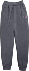 img 3 attached to Winter Warm Jogger Pant for Boys and Girls with Fleece Lining and Elastic Waist - AMEBELLE Sweatpants