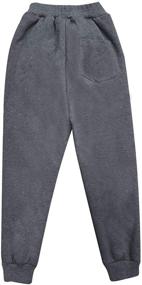 img 2 attached to Winter Warm Jogger Pant for Boys and Girls with Fleece Lining and Elastic Waist - AMEBELLE Sweatpants