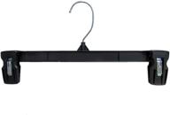 🧥 hanger central 12 inch black plastic bottoms hangers with ridged pinch clips - heavy duty & recycled, pack of 25 логотип