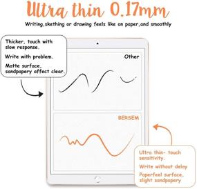 img 1 attached to 📱 BERSEM Защитное стекло с эффектом бумаги для iPad Mini 5/4 - Улучшенная пленка для совместимости с Apple Pencil, антибликовое покрытие и комплект для легкой установки.