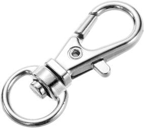 img 2 attached to 🔗 50 Pcs Petite Size Alloy Swivel Lanyard Lobster Claw Clasp Hooks - Total Length 1.22'' / 31mm - Small Size Pack