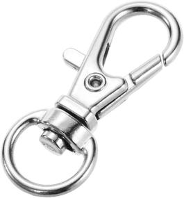 img 1 attached to 🔗 50 Pcs Petite Size Alloy Swivel Lanyard Lobster Claw Clasp Hooks - Total Length 1.22'' / 31mm - Small Size Pack