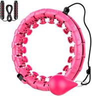 💪 kupet smart adjustable hoop mhg05: 24 knots fitness with 360° massage head - 2 in 1 abdominal fitness and massage tool, ideal for beginners and professionals, pink logo