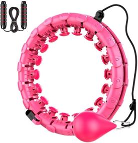 img 4 attached to 💪 Kupet Smart Adjustable Hoop MHG05: 24 Knots Fitness with 360° Massage Head - 2 in 1 Abdominal Fitness and Massage Tool, Ideal for Beginners and Professionals, Pink