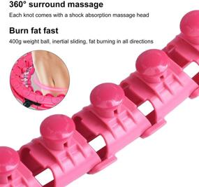 img 3 attached to 💪 Kupet Smart Adjustable Hoop MHG05: 24 Knots Fitness with 360° Massage Head - 2 in 1 Abdominal Fitness and Massage Tool, Ideal for Beginners and Professionals, Pink