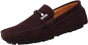 img 4 attached to Шльопанцы из кожи Yldsgs Loafer Leather Driving Moccasins: 👞 Качественная мужская обувь в стиле лоаферы и на завязках