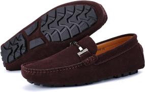 img 2 attached to Шльопанцы из кожи Yldsgs Loafer Leather Driving Moccasins: 👞 Качественная мужская обувь в стиле лоаферы и на завязках