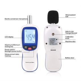img 2 attached to 🔊 Hand-Held Sound Level Meter - Decibel Sound Meter, 30dB to 130dB(A) Range, Backlight Alert, Noise Level Monitor for Home, Office, Job-site