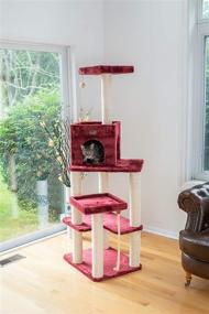 img 2 attached to Armarkat A6902B Classic Cat Tree - Burgundy, 54 Pound