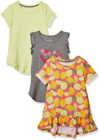 img 3 attached to Rainbow Stripe Dresses for Girls - Amazon Essentials Girls' Clothing