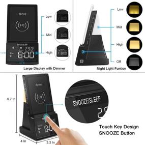 img 2 attached to dpnao Alarm Clock with Wireless Charging, Night Light Bluetooth Speaker, USB Fast Charger Compatible,Wireless Charging Stand for iPhone 13 Pro Max/13 Mini/12/11/8,Samsung S20 FE 5G/S21Plus