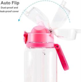 img 1 attached to 🦄 Cute Unicorn Water Bottle for Women and Teen Girls - BPA Free Tritan, Leak Proof Flip Top, Easy to Clean, Soft Carry Loop - 30oz / 900ml Capacity