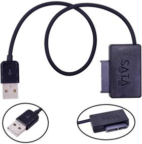 img 4 attached to 🔌 Cotchear USB 2.0 to SATA 7+6 13Pin Adapter Converter Cable for Laptop CD/DVD ROM: Efficient Plug and Play Data Transfer Solution