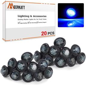 img 3 attached to Meerkatt (Pack Of 20) 3/4 Inch Mini Round Smoked Lens Blue LED Flush Mount Small Side Marker Indicator Light Waterproof Front Rear Clearance Lamp Tow Truck Marine Trailer Camper Bus Universal 12V DC