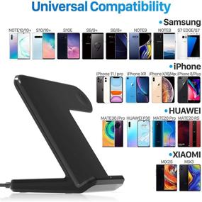 img 1 attached to Convenient 2-in-1 Wireless Charger for iPhone & iWatch - Fast Charging Dock with iWatch Stand - Compatible with iPhone 11/11 Pro Max, Galaxy S10, and More (White)