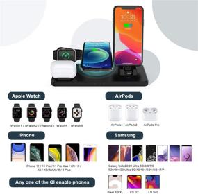 img 2 attached to 4 в 1 беспроводная зарядная станция для iPhone 12, iPhone 11 Pro, iPhone 11 Pro Max, iPhone XS, iPhone XS Max, iPhone XR, iWatch 6, SE, 5, 4, AirPods 2 Pro, Samsung Note 20, Note 10, S20, S10, S9 - эффективная зарядка через беспроводное зарядное устройство