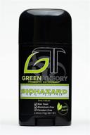 green theory probiotic natural deodorant for men - biohazard, aluminum-free, non-toxic, pine, clary sage, vetiver, and orange essential oils - solid 2.65 ounce stick logo