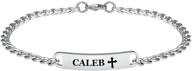 custom engraved stainless steel bracelet - personalized girls' jewelry for bracelets logo