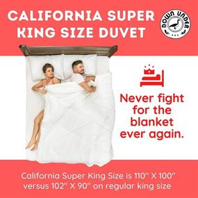 img 3 attached to 🛏️ PENTAП БЕЛЛЕТ California King Size Всесезонное одеяло из белого гусячьего пуха - 100% хлопковый чехол - 550 Fill Power, теплое, охлаждающее одеяло - Легкое покрывало с угловыми завязками - Произведено в Канаде - 110"X100