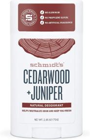 img 1 attached to 🌲 Schmidt's Natural Deodorant Cedarwood + Juniper - 2.65 oz.