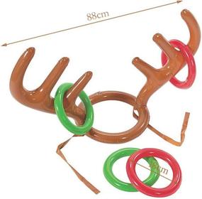 img 2 attached to 🎅 KOSIMI 4 Set Inflatable Reindeer Antlers Ring Throw Game: Fun Christmas Party Games for All Ages - Indoor & Outdoor Carnival Xmas Games (4 Antlers 16 Rings)