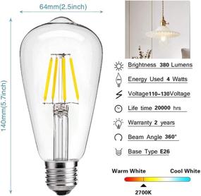 img 3 attached to Efficient and Versatile Dimmable Incandescent Equivalent: Vintage Filament Industrial Electrical Solution