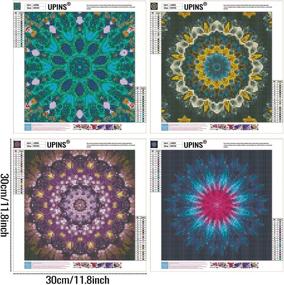 img 3 attached to Enhance Your Creativity with UPINS 4 Pack 5D DIY Flower Diamond Painting Kit (30X30CM/12X12inch) Увеличьте свою креативность с набором для диамантовой живописи UPINS 4 Pack 5D DIY Flower (30X30CM/12X12 дюймов)