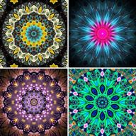 enhance your creativity with upins 4 pack 5d diy flower diamond painting kit (30x30cm/12x12inch) увеличьте свою креативность с набором для диамантовой живописи upins 4 pack 5d diy flower (30x30cm/12x12 дюймов) логотип