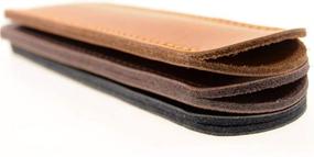 img 2 attached to Protect Your Pens in Style with the RAYNAG Set of 3 Genuine Leather Pen Sleeve Case Holders!
