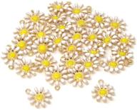 30pcs enamel daisy flower charm pendant set for jewelry making and diy crafts logo