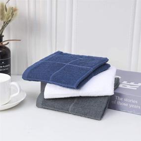 img 2 attached to Highly Absorbent Glynniss Kitchen Dishcloths - 100% Cotton Dish Rags for Efficient Dishwashing and Cleaning (12pcs Gray)