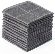 highly absorbent glynniss kitchen dishcloths - 100% cotton dish rags for efficient dishwashing and cleaning (12pcs gray) logo