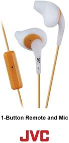 img 3 attached to 🎧 JVC HA-ENR15W: White & Orange Secure Comfort Fit Sweat Proof Gumy Sport Earbuds with Long Colored Cord - Find Your Perfect Workout Companion!