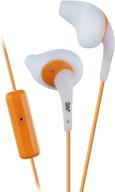 🎧 jvc ha-enr15w: white & orange secure comfort fit sweat proof gumy sport earbuds with long colored cord - find your perfect workout companion! logo