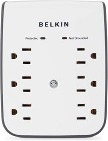 img 2 attached to 💡 Enhanced Belkin 6-Outlet Wall Mount Surge Protector with Dual USB Ports: Efficient 1 AMP / 5 Watt Charging