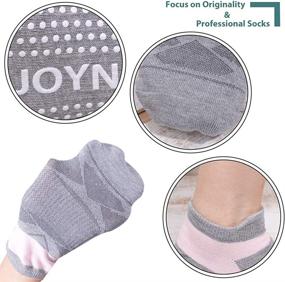 img 2 attached to 🧦 JOYNÉE Non-Slip Yoga Socks for Women with Grips - Ideal for Pilates, Barre, Dance, Hospital, Fitness (Pack of 3)