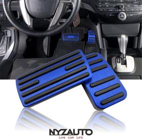 img 4 attached to NYZAUTO Anti-Slip Performance Foot Pedal Pads Kit Compatible With Honda Accord Odyssey Civic CRV Crosstour Stream