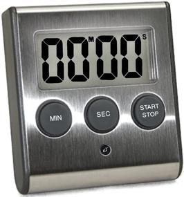 img 4 attached to 🕐 eTradewinds eT-23 Stainless Steel Elegant Digital Kitchen Timer: Strong Magnetic Back, Loud Alarm, Large Display, Auto Memory, Auto Shut-Off