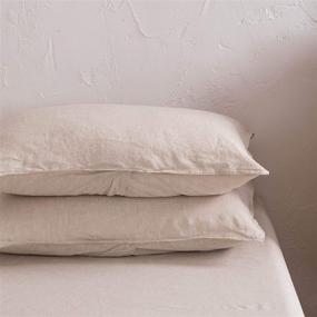 img 2 attached to 💤 Luxurious ATLINIA 100% Linen Pillowcases - Set of 2, Standard Size 20'' x 26'' - Linen Pillow Sham that Combines Comfort and Style