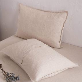 img 3 attached to 💤 Luxurious ATLINIA 100% Linen Pillowcases - Set of 2, Standard Size 20'' x 26'' - Linen Pillow Sham that Combines Comfort and Style