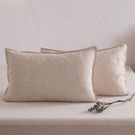 💤 luxurious atlinia 100% linen pillowcases - set of 2, standard size 20'' x 26'' - linen pillow sham that combines comfort and style logo