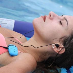 img 2 attached to 🏊 Waterproof MP3 Player for Swimming - Sewobye, Underwater 3 Meter, Blue, Shuffle Feature