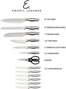 img 2 attached to Optimized for SEO: Emeril Lagasse 14-Piece Stainless Steel Knife Set with Hollow Handle