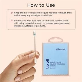 img 1 attached to 🧊 Alleyoop Makeup Removing Swabs - 3-Pack x 24 Count, Filled with Liquid, Easy-To-Use and Space Saving - Enhanced with Aloe Vera to Calm and Soothe the Skin