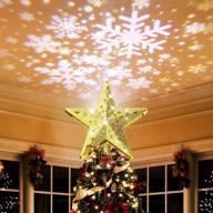 🎄 enhance your christmas tree with the glittery koicaxy christmas tree topper & lighted snowflake projector! logo