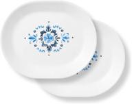 🍽️ corelle coordinates portofino serving platter: 2 pack - perfectly versatile for serving and entertaining logo