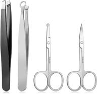 tweezers scissors trimming precision eyelashes logo