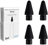 🖊️ ifeli 4pcs all-in-one silicone tip replacement for apple pencil | black silicone pen nibs for ipad pencil set logo