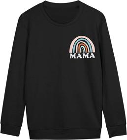 img 3 attached to Sweatshirt Rainbow Graphic Sleeve Pullover Outdoor Recreation for Hiking & Outdoor Recreation Clothing